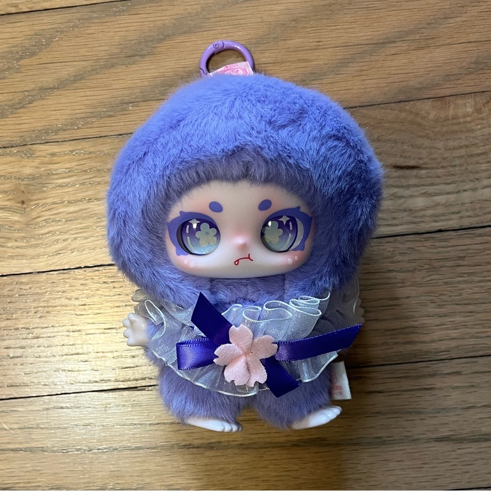 Cute purple plush pendant